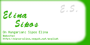 elina sipos business card